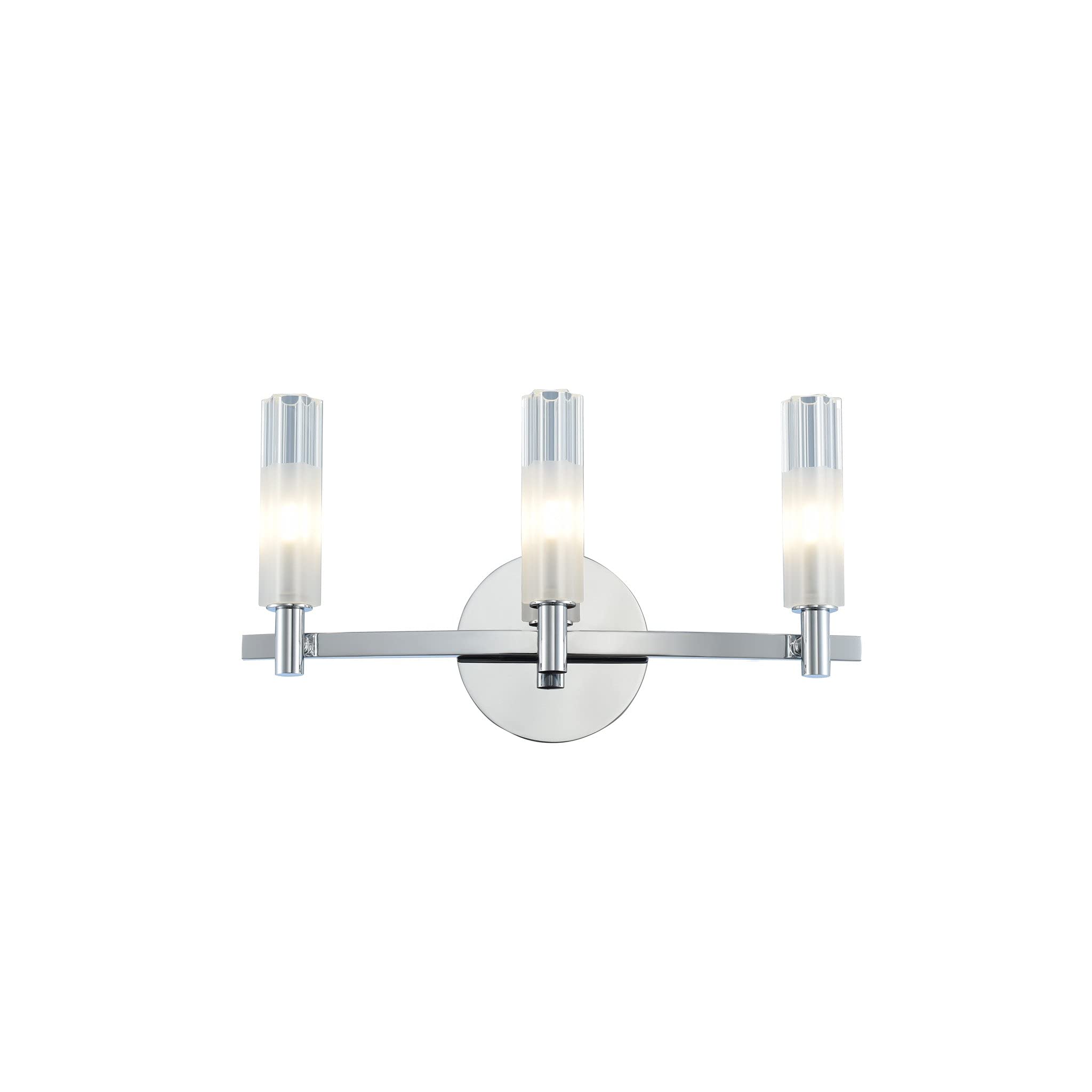 Kalco 509633CH Lorne 3-Light LED Bathroom Vanity Light - 9W Energy Efficient Chrome Finish - Perfect for Modern Bathroom & Powder Room Lighting