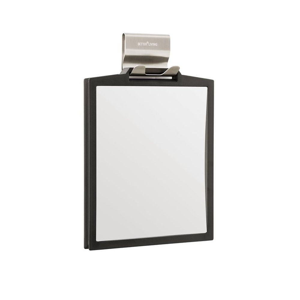 Doppio 3x Magnification Double Sided Fog-Free Shower Shaving Mirror - Black - Perfect for Bathroom, Gym & Travel Use
