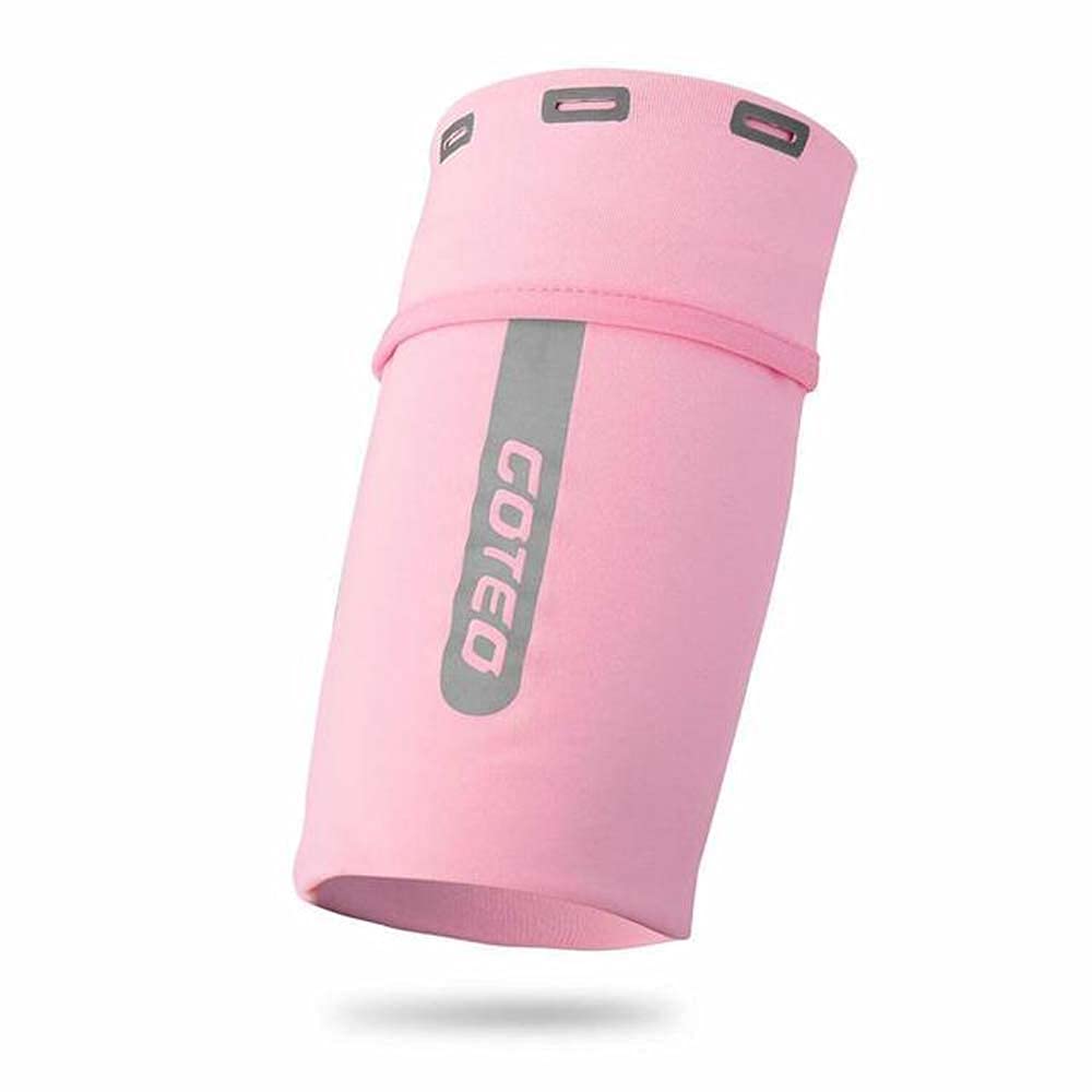 **Waterproof Running Armband for iPhone & Android - Elastic Sports Phone Holder for Jogging, Fitness & Outdoor Activities (Medium, Pink) - Perfect for Gym, Hiking & Workouts**