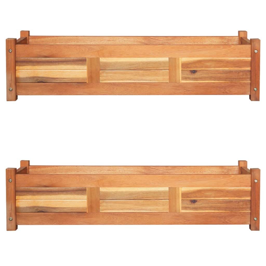 **Acacia Wood Raised Garden Beds - 39.4