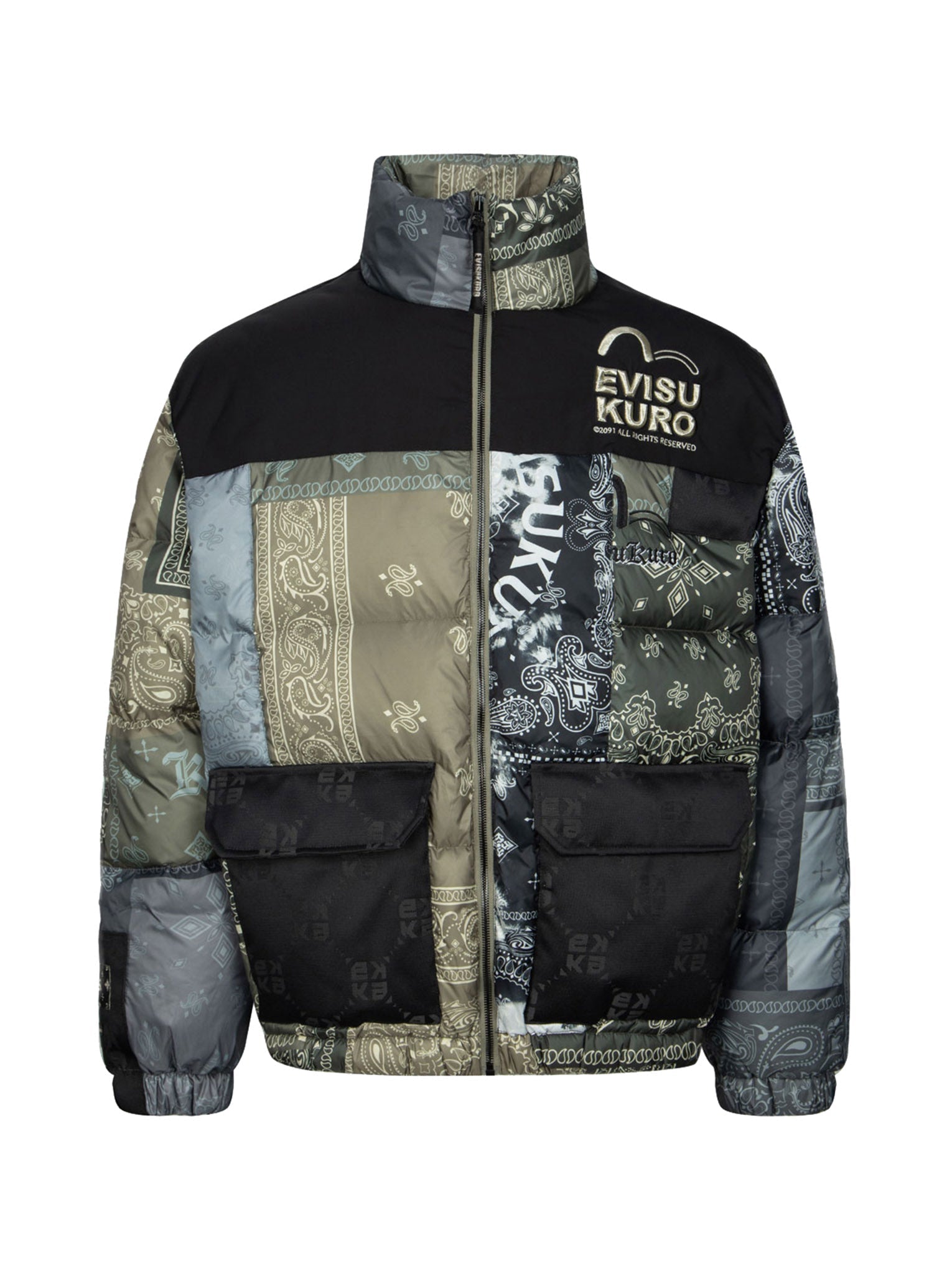 3D Logo Embroidery Multi-Pattern Relaxed Fit Down Jacket for Men & Women - Warm Winter Coat for Outdoor Activities, Hiking and Casual Wear