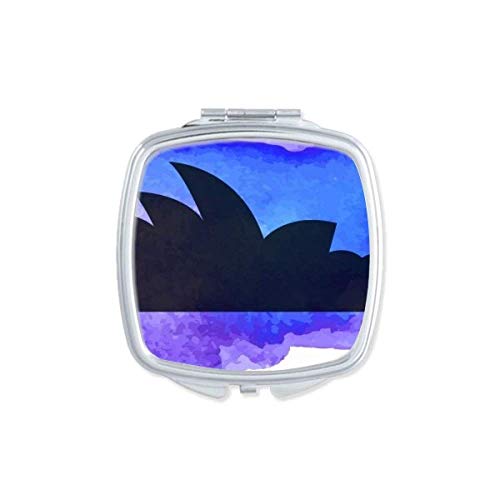 DIYthinker Australia Sydney Opera House Outline Mirror - Portable Compact Pocket Makeup Mirror with Double Sided Glass - Perfect for Travel, Home, and On-the-Go Touch Ups