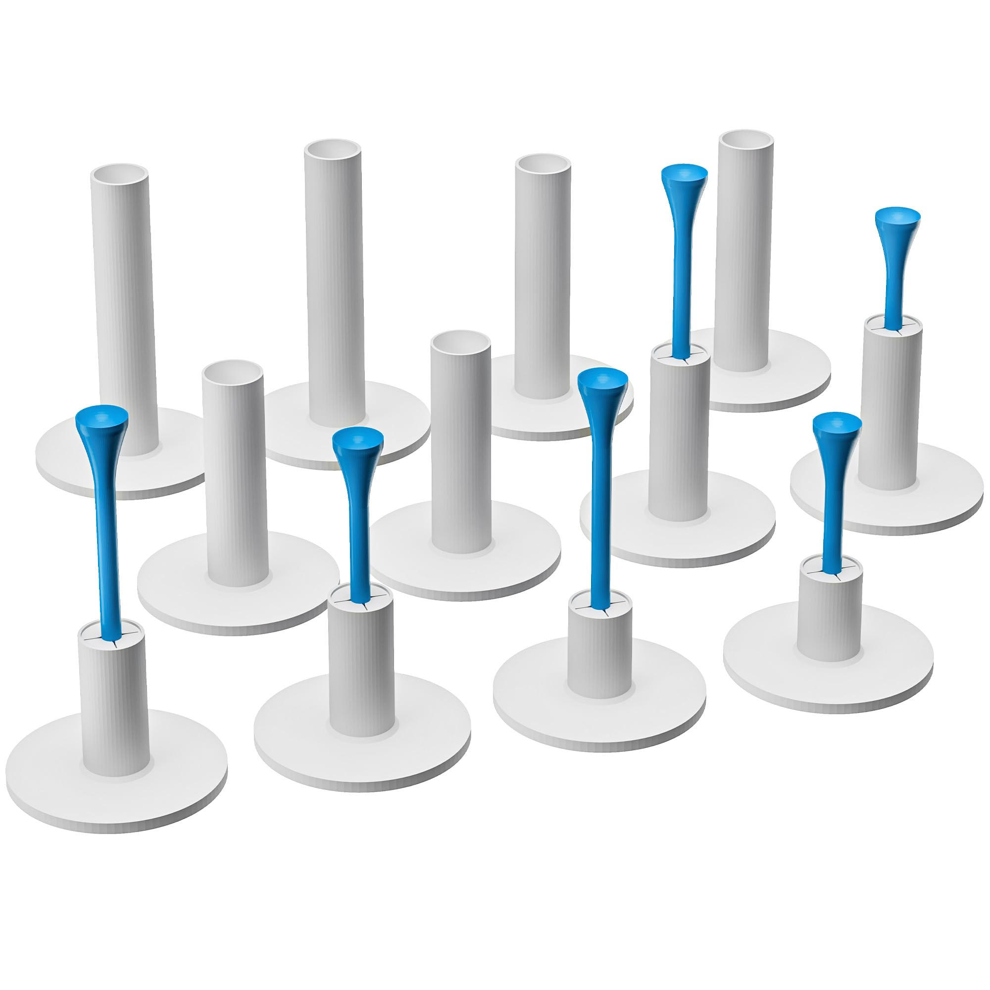 Premium Rubber Golf Tees for Mats - Unbreakable Driving Range & Simulator Tees (32 Pcs, 6 Sizes) - Durable Golf Accessories for Indoor/Outdoor Practice - Perfect for Home Driving Nets, Backyard Training & Golf Course Use