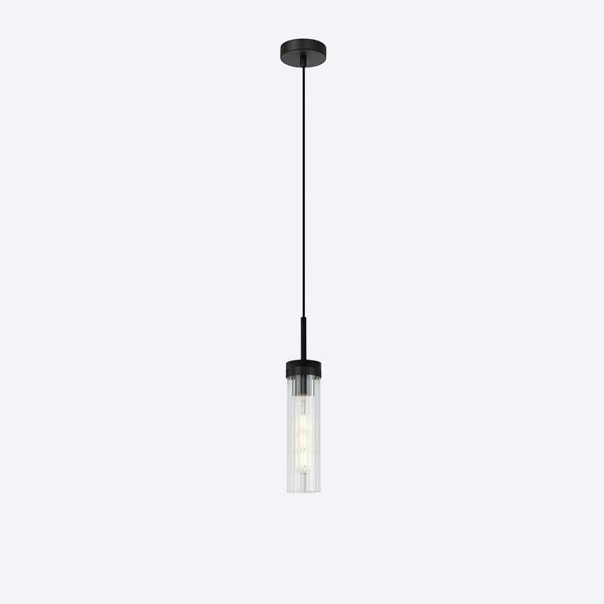Georgia Glass Ribbed Pendant Light - Elegant Handmade Glass Ceiling Fixture for Dining Room, Kitchen Island & Bedroom Lighting