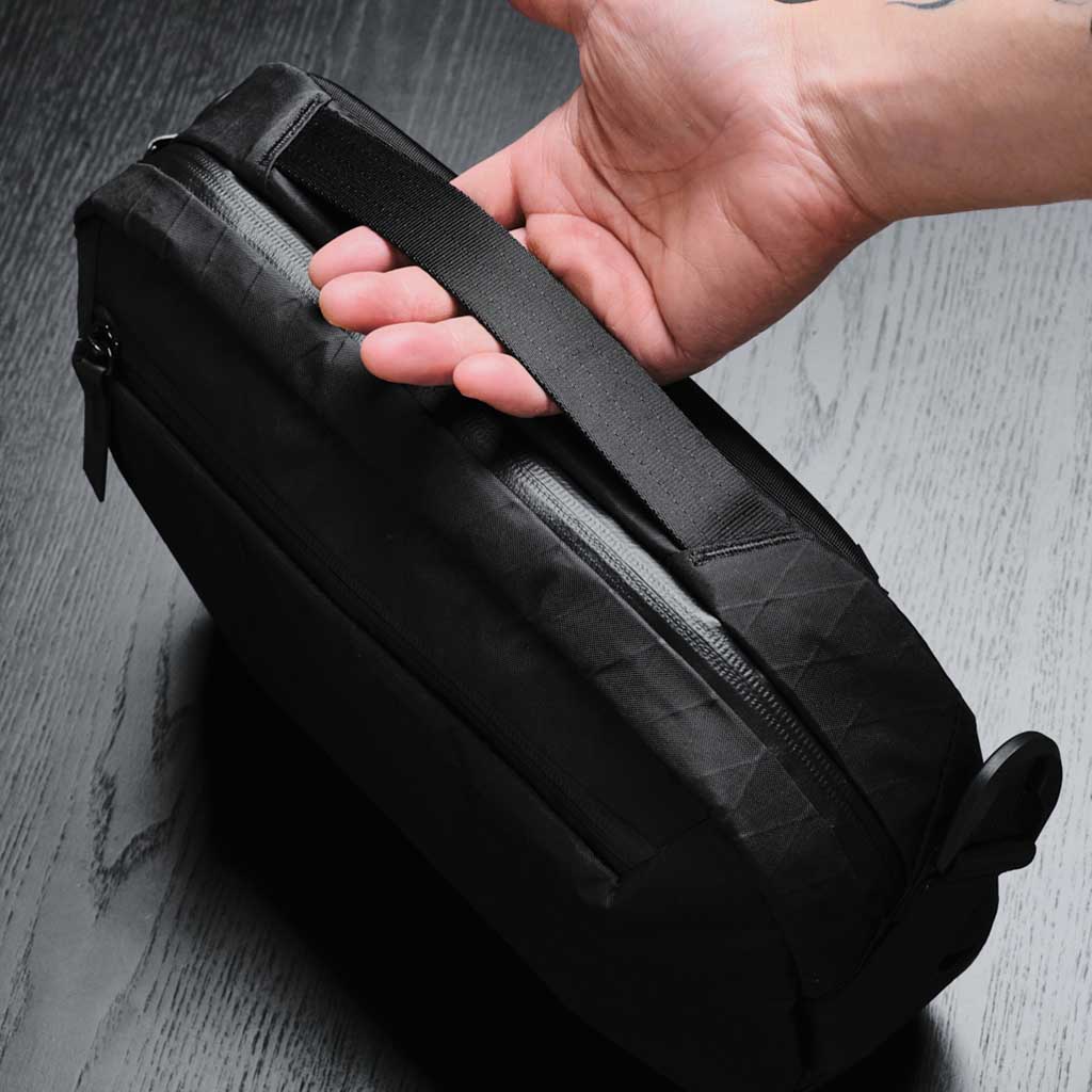 Go Sling Standard Black X Pac - Durable Crossbody Sling Bag for Men & Women - Perfect for Travel, Hiking, and Everyday Use
