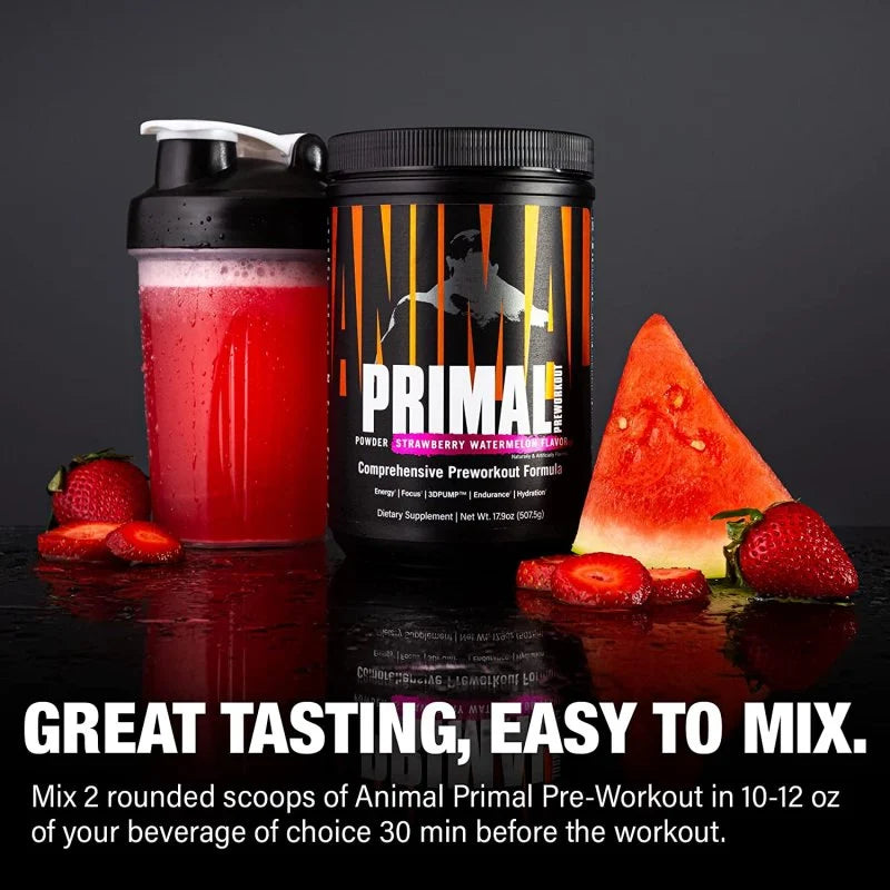 Animal Primal Preworkout Powder 507g - Premium Workout Supplement for Energy & Focus - Ideal for Gym, Bodybuilding & Fitness Training