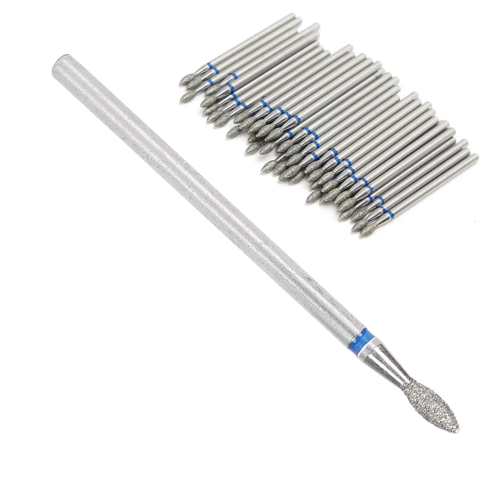 50pcs Tungsten Carbide Nail Drill Bits for Acrylic Nails - 2.3mm Professional Manicure Tool with Grinding & Polishing Heads - Perfect for Nail Salon, Home DIY & Nail Art Enthusiasts