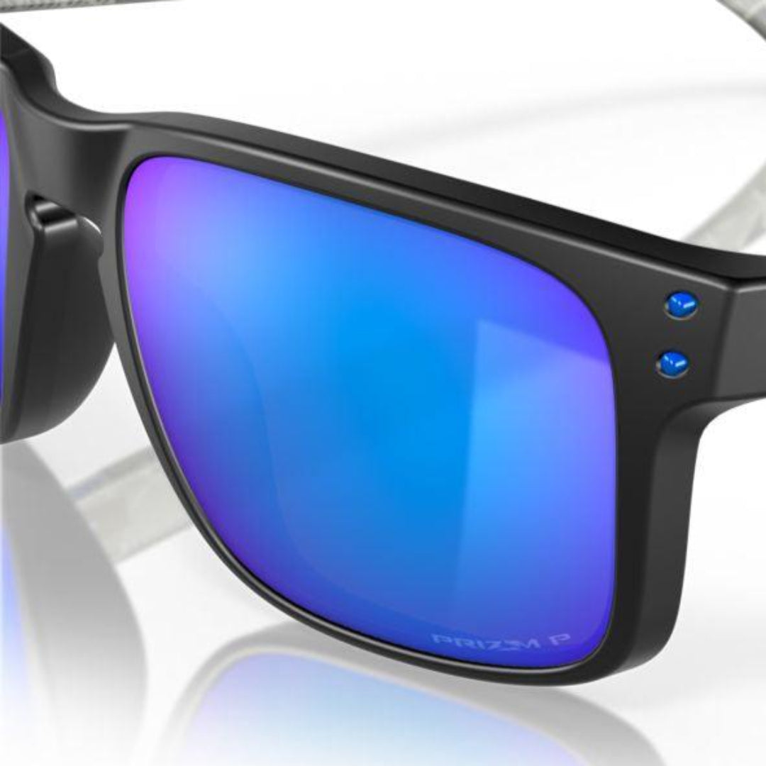 Oakley Holbrook Matte Black Prizm Sapphire Polarized Sunglasses 0OO9102 9102H0 - Stylish UV Protection for Outdoor Sports & Driving