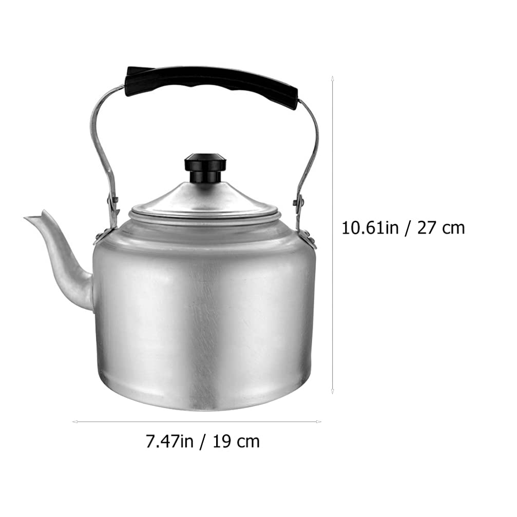 **Hemoton Aluminum Whistling Tea Kettle - Stovetop Whistling Teapot for Home, Kitchen, Camping & BBQ Parties - Durable Metal Tea Kettle with Classic Design**