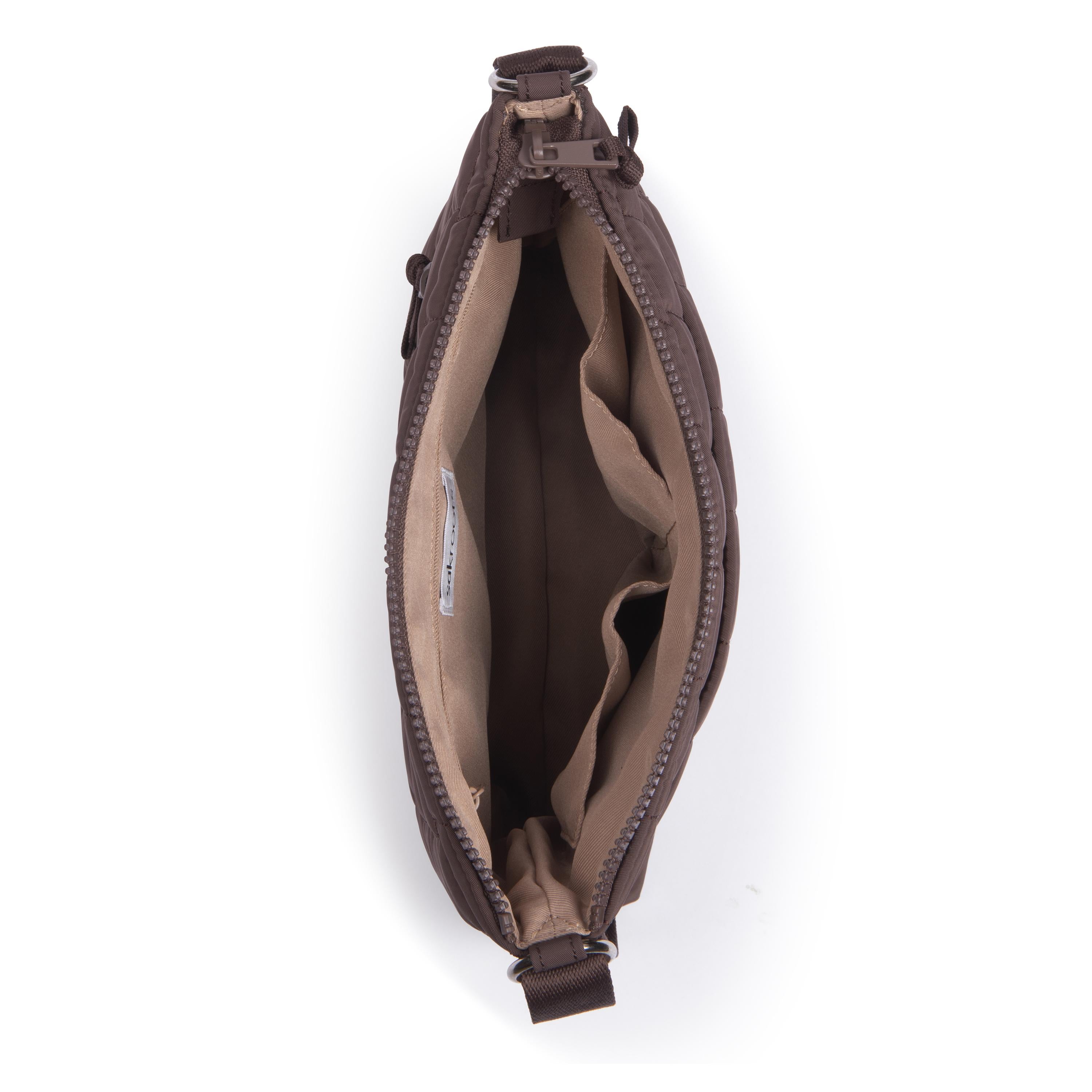 Eco-Friendly Crossbody Bag - Mahogany Woven Quilted Design | Sustainable Twill Fabric | Perfect for Travel, Shopping & Everyday Use