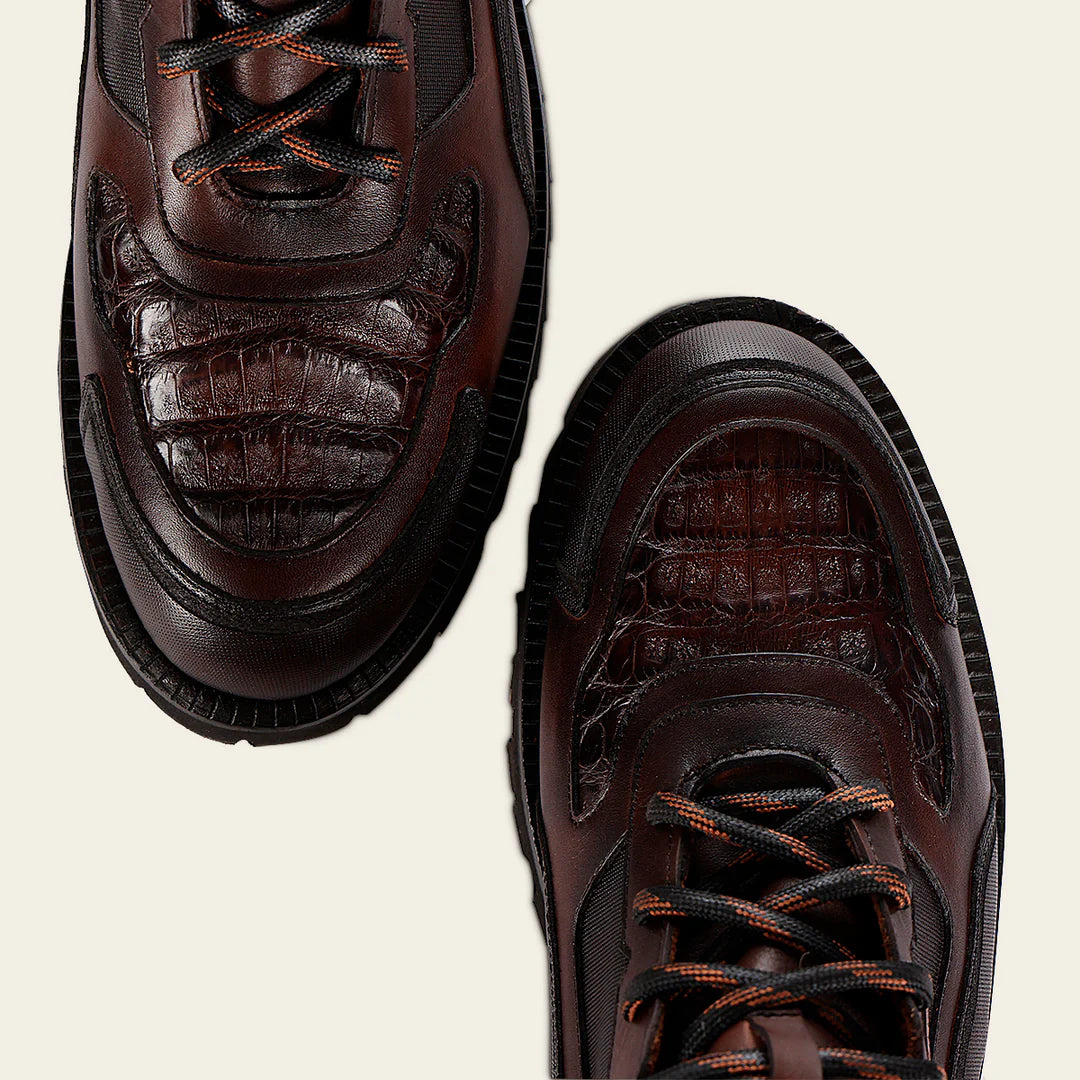 Men's Cuadra Chocolate Casual Fashion Caiman Ankle Boots - Stylish & Comfortable for Everyday Wear, Office, and Outdoor Activities