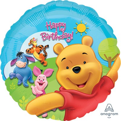 45cm XL Winnie the Pooh & Friends Sunny Birthday Balloon - Perfect for Kids' Birthday Parties, Baby Showers & Disney Themed Decorations