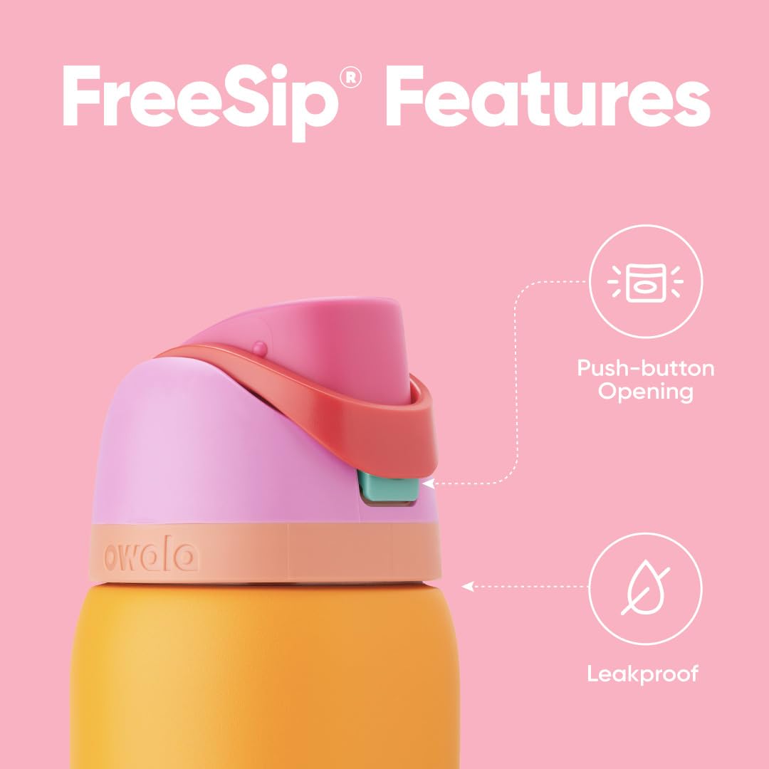 Owala FreeSip 32oz Insulated Water Bottle with Straw - BPA-Free for Sports, Gym & Travel