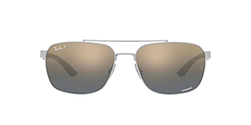 Silver/Blue Mirrored Gold Gradient Polarized