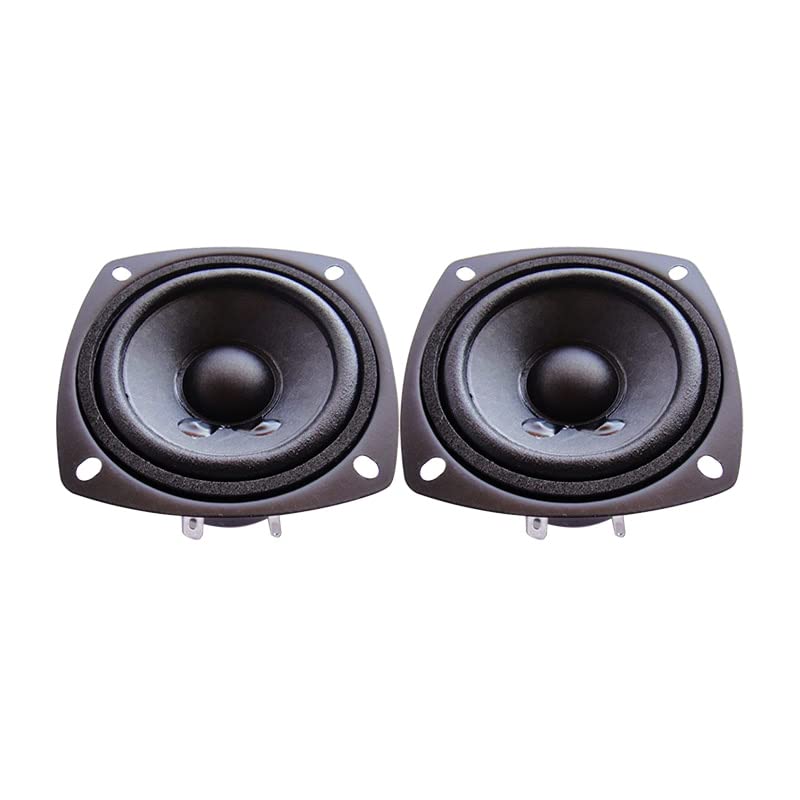 LF&LQEW 3 Inch 85mm 6 Ohm 35W HiFi Full Range Speaker with Long Stroke & Shielded Magnetic System - 2 Pack for Home Audio, DIY Projects, and Car Sound Systems