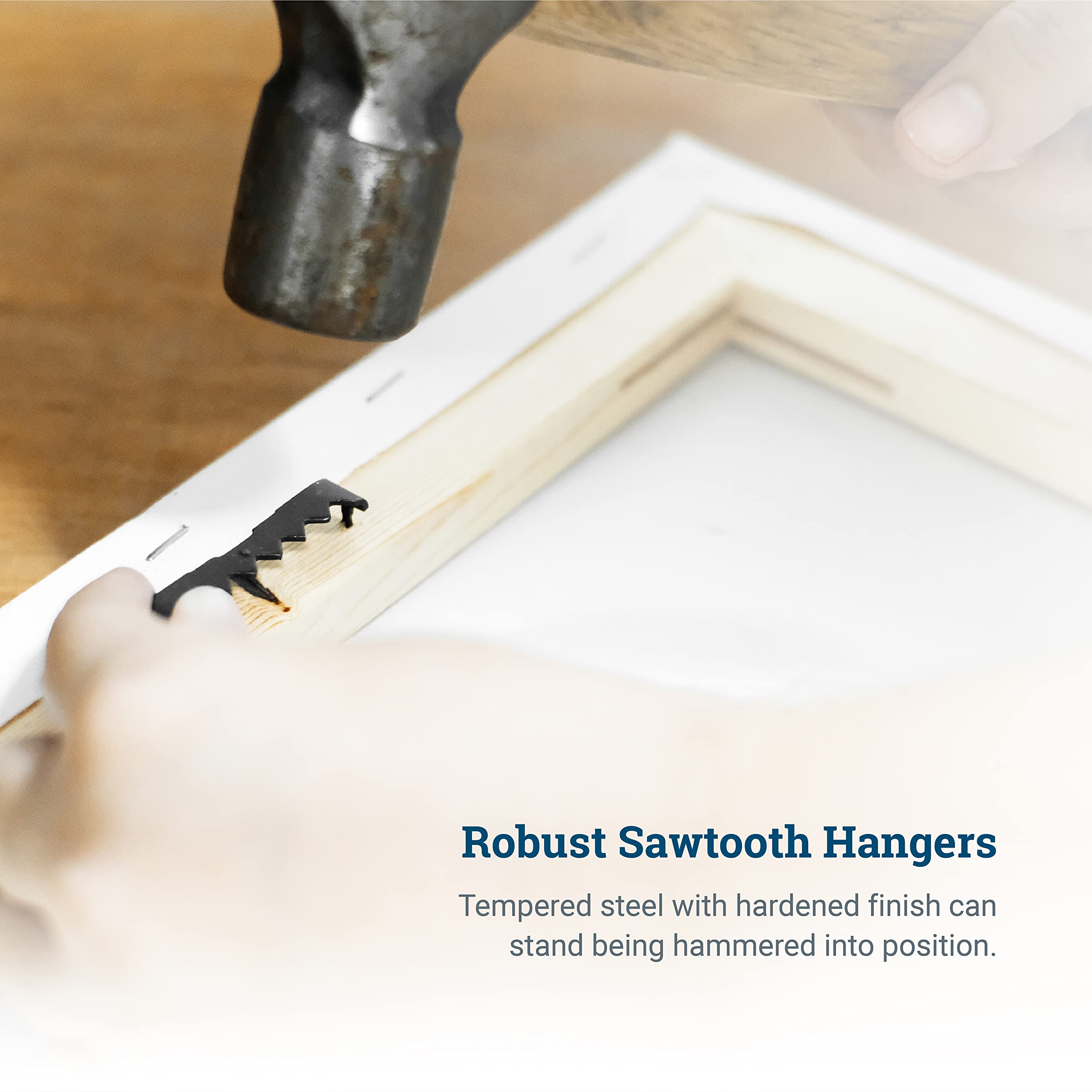 Bulk Sawtooth Picture Hangers - 1000 Pack Heavy Duty No-Nail Hooks (1 3/4 Inch) - Black Picture Frame Hangers for Wall Art, Mirrors & Photo Displays - Secure Hanging Solution for Home & Office Decor