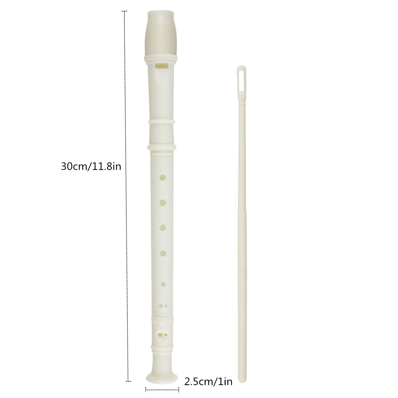 15 PCS 8-Hole Soprano Recorder Set - German Style Plastic Descant Flute with Cleaning Rod for Kids, Students & Beginners - Perfect for Music Class, School Bands & Beginner Practice