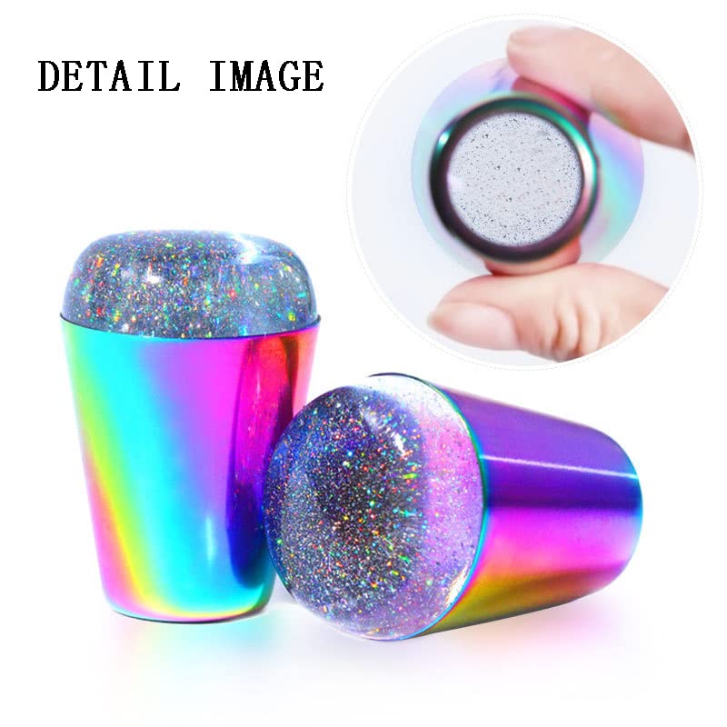 Vibrant Nail Art Stamper Kit - Silicone French Manicure Stamper with Scraper for DIY Nail Designs | Perfect for Home Salon, Professional Nail Art & Gift Giving