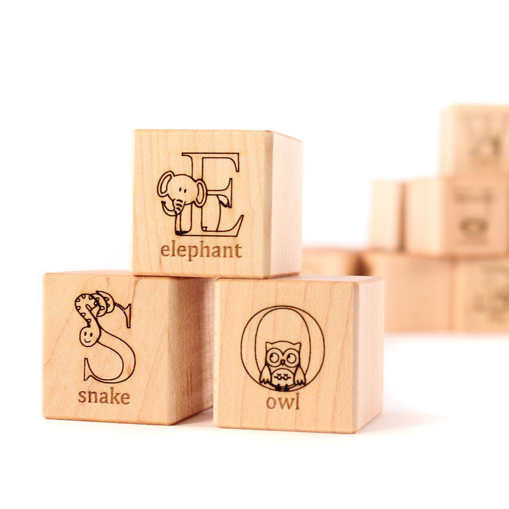 Educational Animal Alphabet Blocks for Kids - Wooden ABC Learning Toys for Toddlers & Preschoolers - Perfect for Early Childhood Development & Classroom Activities