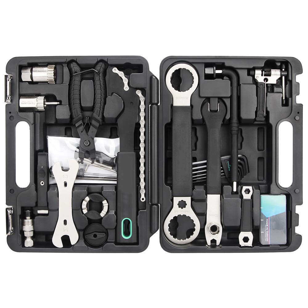 Universal Bike Repair Tool Kit - Multifunctional Bicycle Maintenance Tools for All Bike Types with Durable Plastic Case | Essential Cycling Gear for Road, Mountain & Commuter Bikes