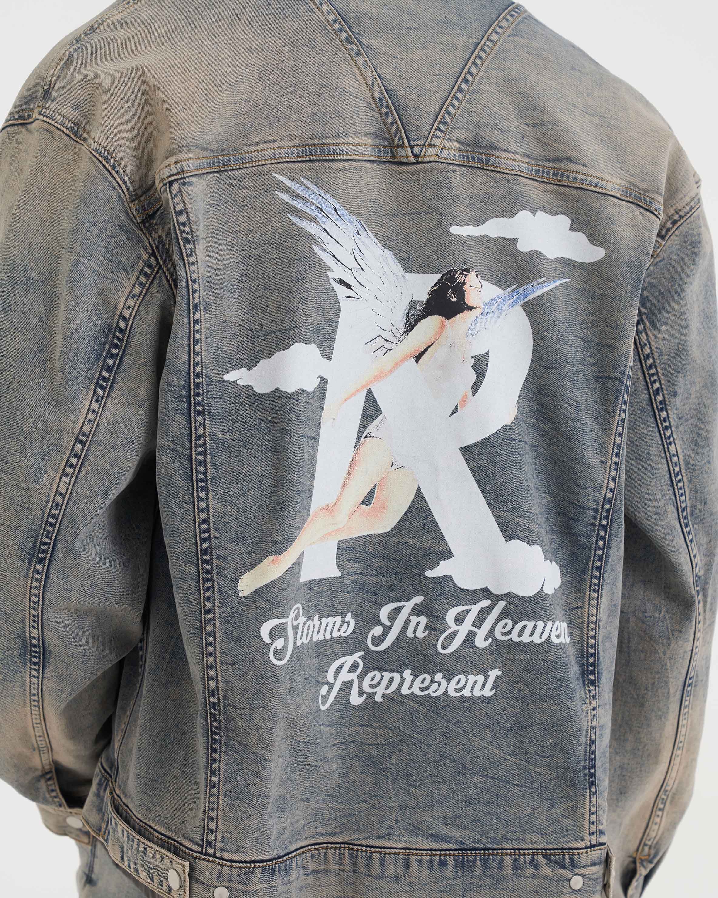Storms in Heaven Jacket - Blue & Cream Color | Stylish Waterproof Windbreaker for Outdoor Adventures & Urban Fashion