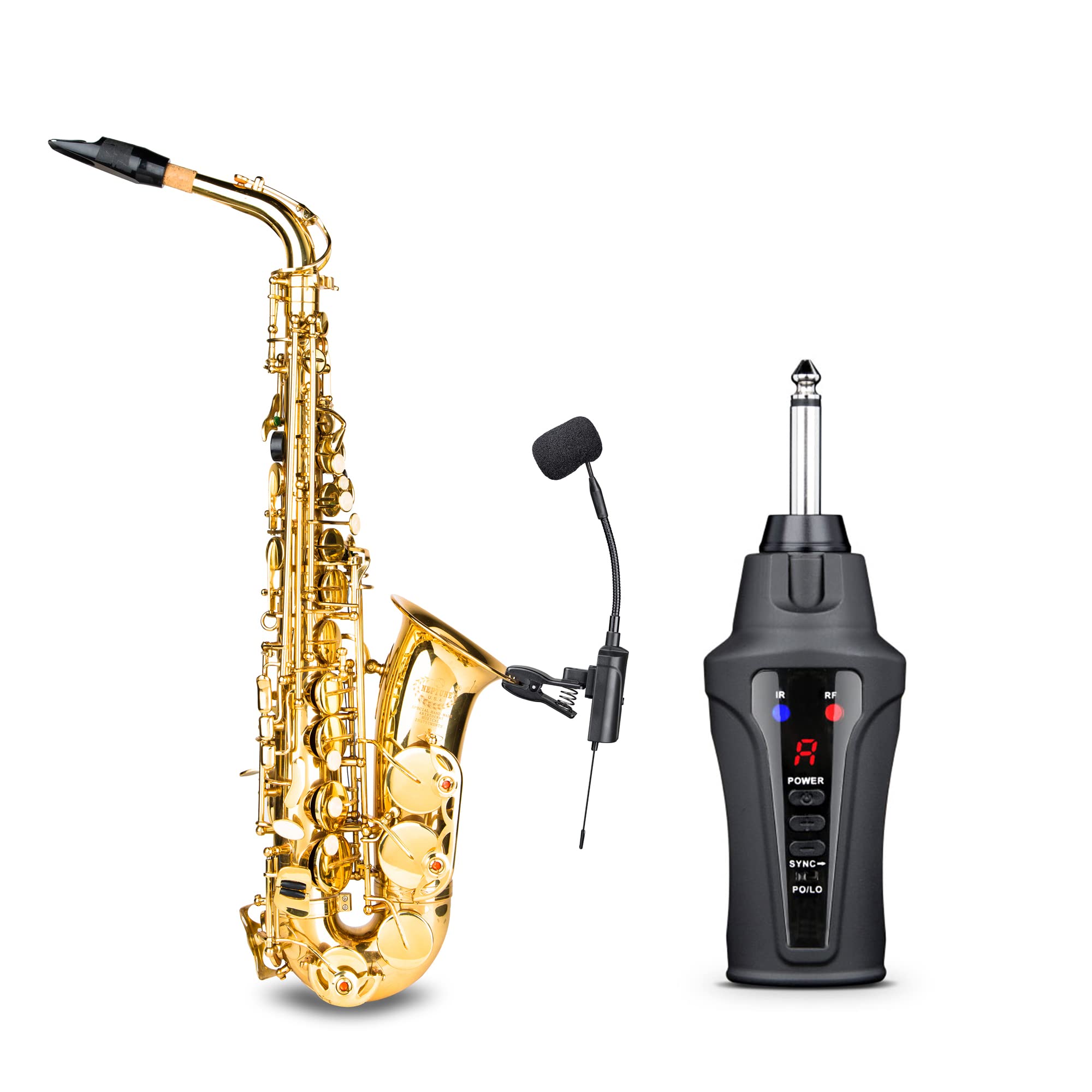 ST-5 Wireless Saxophone Microphone for Stage Performance - Professional Instrument Mic for Saxophone Players, Live Shows & Studio Recording