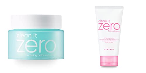 BANILA CO Clean It Zero Revitalizing Foam Cleanser - Double Cleansing Set for Deep Pore Cleansing & Makeup Removal | Perfect for Daily Skincare Routine & Travel