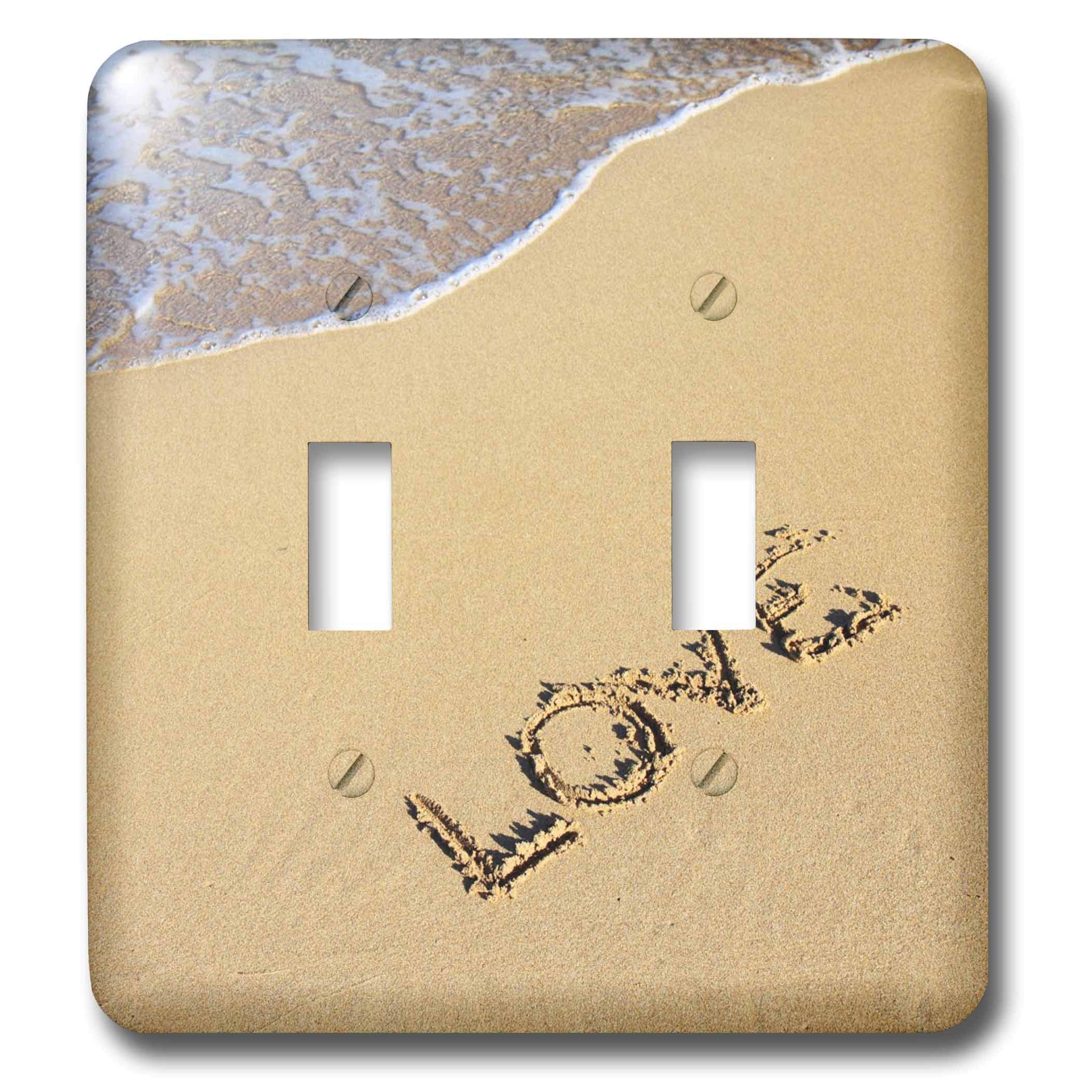 3D Rose Love in The Sand Toggle Switch Cover - Decorative Rocker Switch Plate for Home, Office, RV & DIY Projects - Perfect for Bedroom, Kitchen, or Cabin Decor