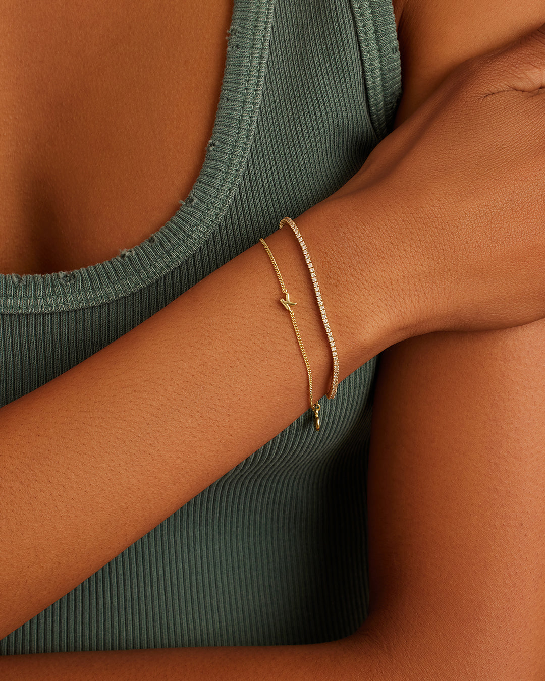 Wilder Mini Alphabet Bracelet - Personalized Initial Letter Bracelet for Women & Girls - Trendy Stackable Jewelry for Everyday Wear & Gifts