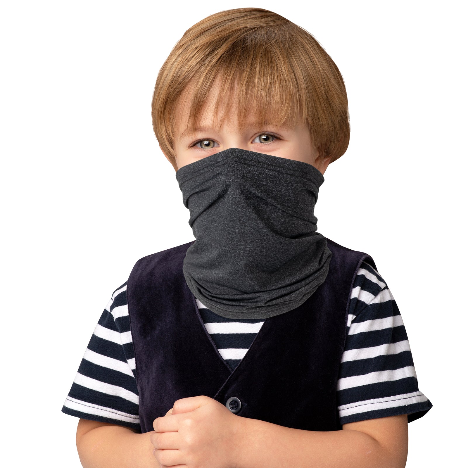 TJKL106 (3 Pack) Kids Bandanas & Neck Gaiters - Soft Cotton Face Cover for Outdoor Activities, Sports, and Sun Protection