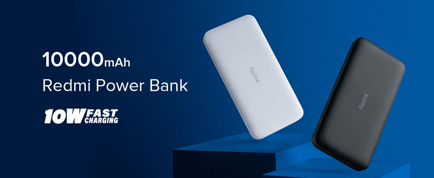 Xiaomi Redmi 10000mAh Ultra Slim Portable Charger Power Bank - Fast Charging for iPhone, Samsung, Android Devices | Perfect for Travel, Camping & Emergency Backup