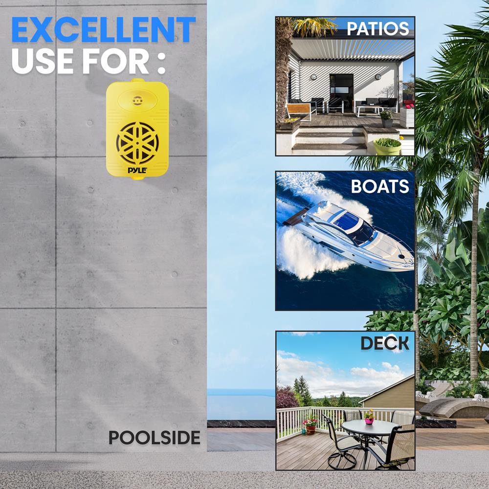 2-Way Indoor/Outdoor Speaker System - High-Quality Weatherproof Bluetooth Speakers for Patio, Garden, Pool & Home Entertainment