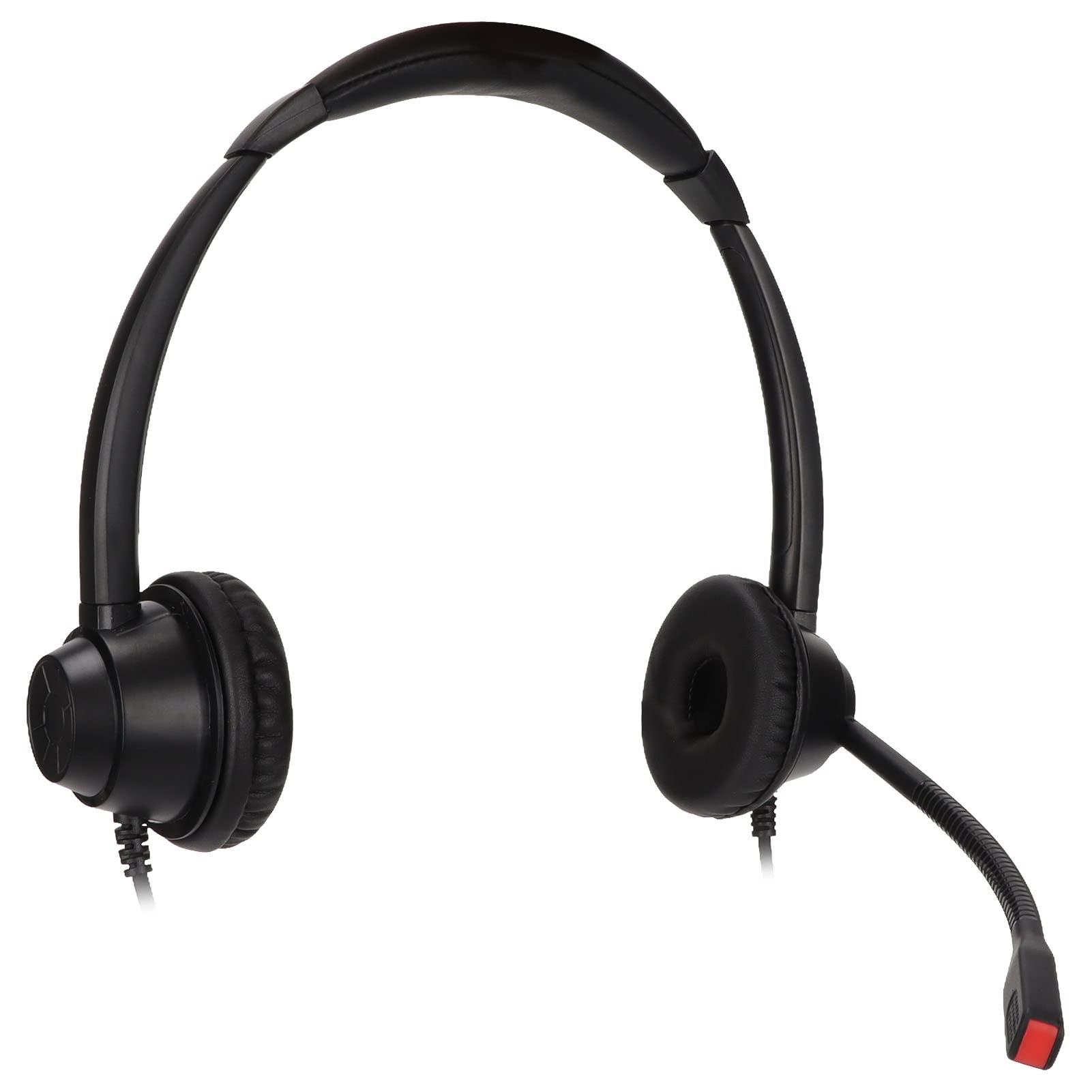 2.5mm Noise Canceling Office Headset with Microphone - Compatible with AT&T, Vtech, Uniden, Grandstream & Polycom Cordless Phones - Perfect for Call Centers, Customer Service & Remote Work