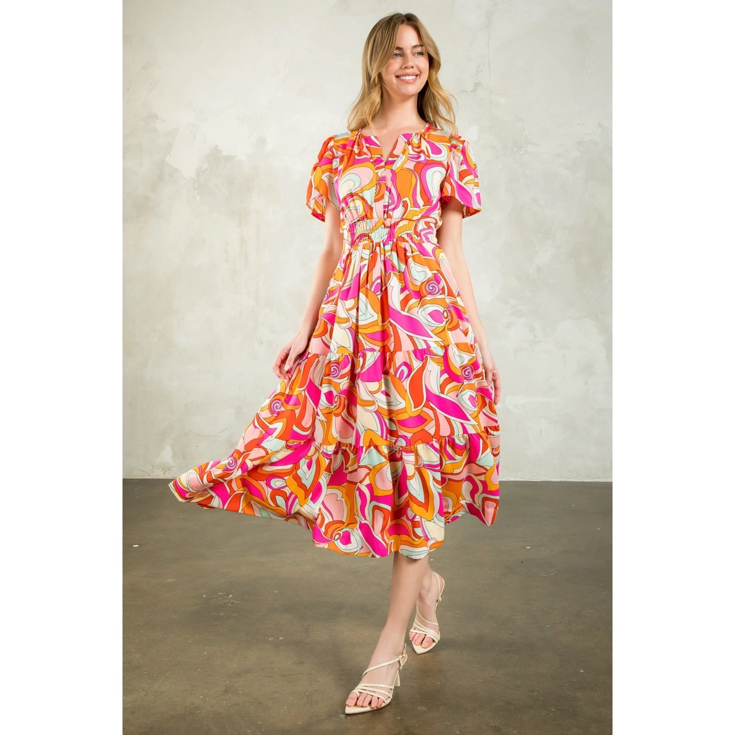 Evelyn Dress - Elegant Women's Flowy Midi Dress for Casual & Party Wear | Perfect for Summer Outfits, Date Nights & Special Occasions