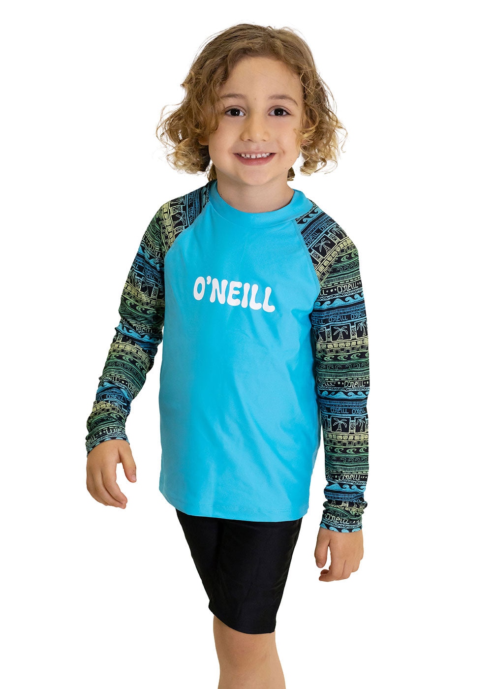 ONeill Toddler Boys SPF Long Sleeve Rash Guard UV Protection Swim Shirt for Beach, Pool & Water Activities