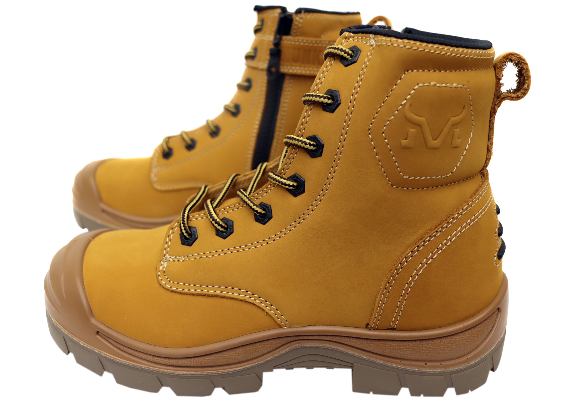 Munka Taurus Men's Steel Toe Work Boots - Comfortable Leather Lace Up Safety Shoes for Construction, Hiking & Outdoor Work