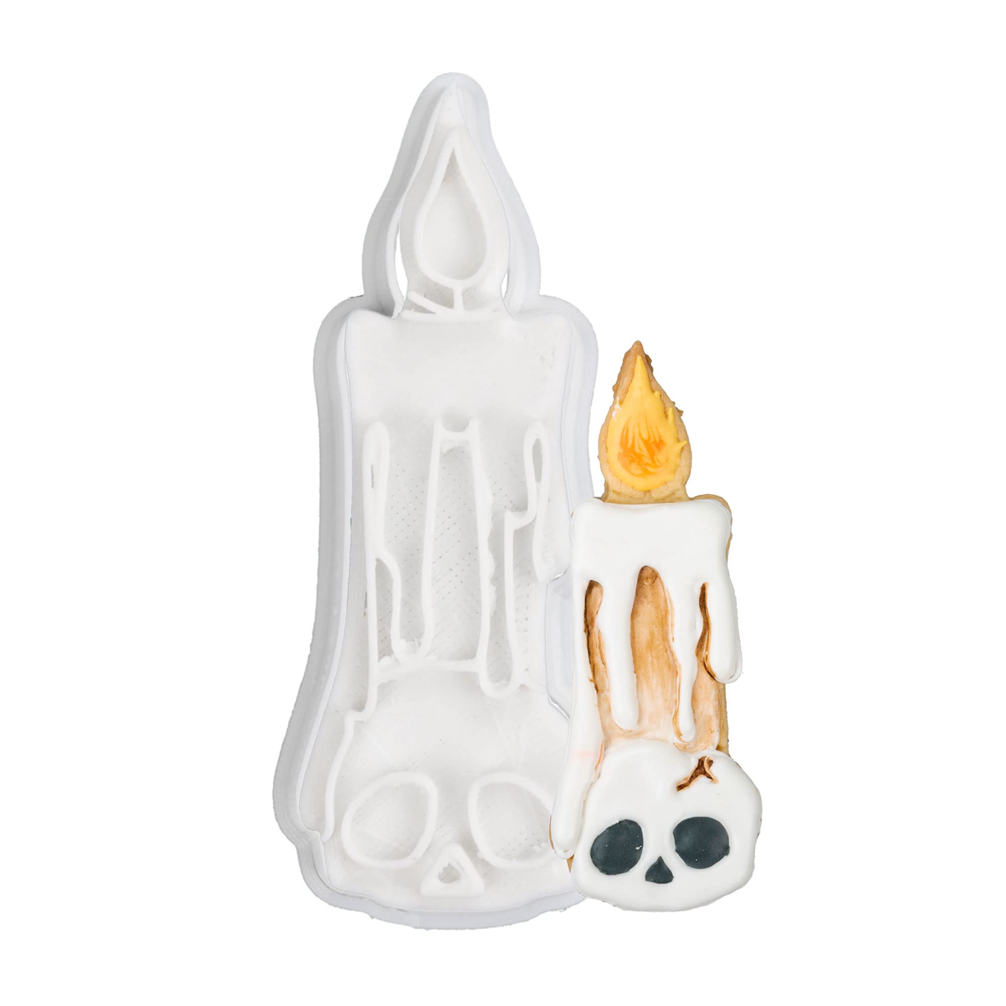 Halloween Ghost Cookie Cutters with Plunger Stamps - 3.5
