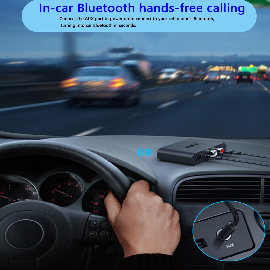 Bluetooth 5.2 Audio Adapter - Wireless Music Streaming Receiver with USB Port for Smartphones, Tablets, Car Speakers & Headphones | Home Theater, Office & Car Audio System Upgrade