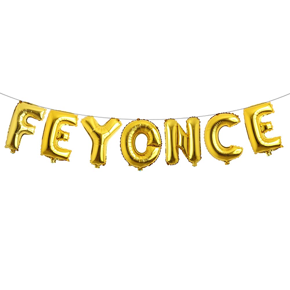 16 Inch Feyonce Balloons - Multicolor Wedding & Bridal Shower Decorations for Engagement Party, Bachelorette Proposal, and Wedding Decor (Gold) | Perfect for Photo Backdrops, Table Centerpieces & Party Themes