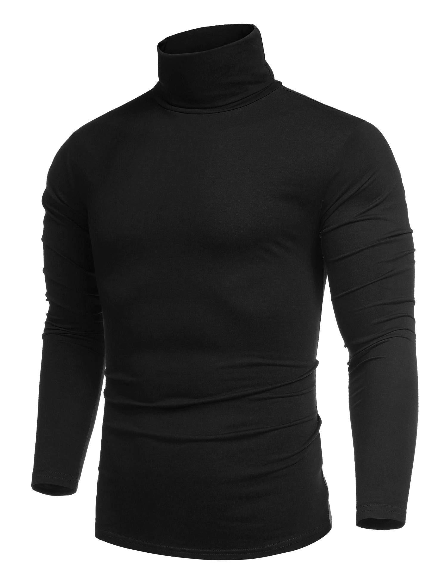 COOFANDY Men's Slim Fit Turtleneck T-Shirt - Lightweight Cotton Pullover Sweater for Casual Wear | Office, Date Night & Fall Layering Essential