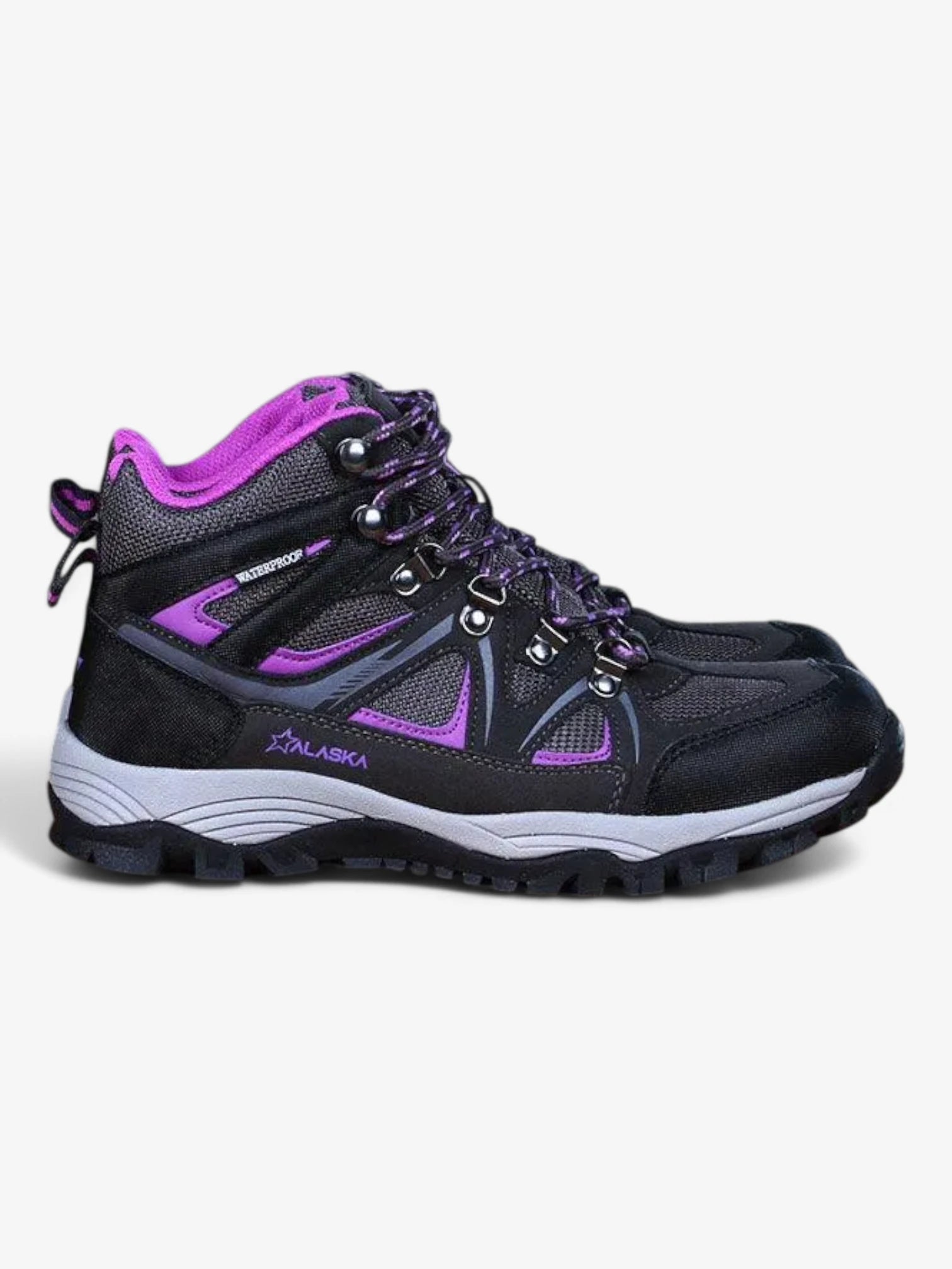 Waterproof Alaska Jade Hiking Boots for Women - Gray Violet Trekking Shoes for Outdoor Adventures & Mountain Climbing