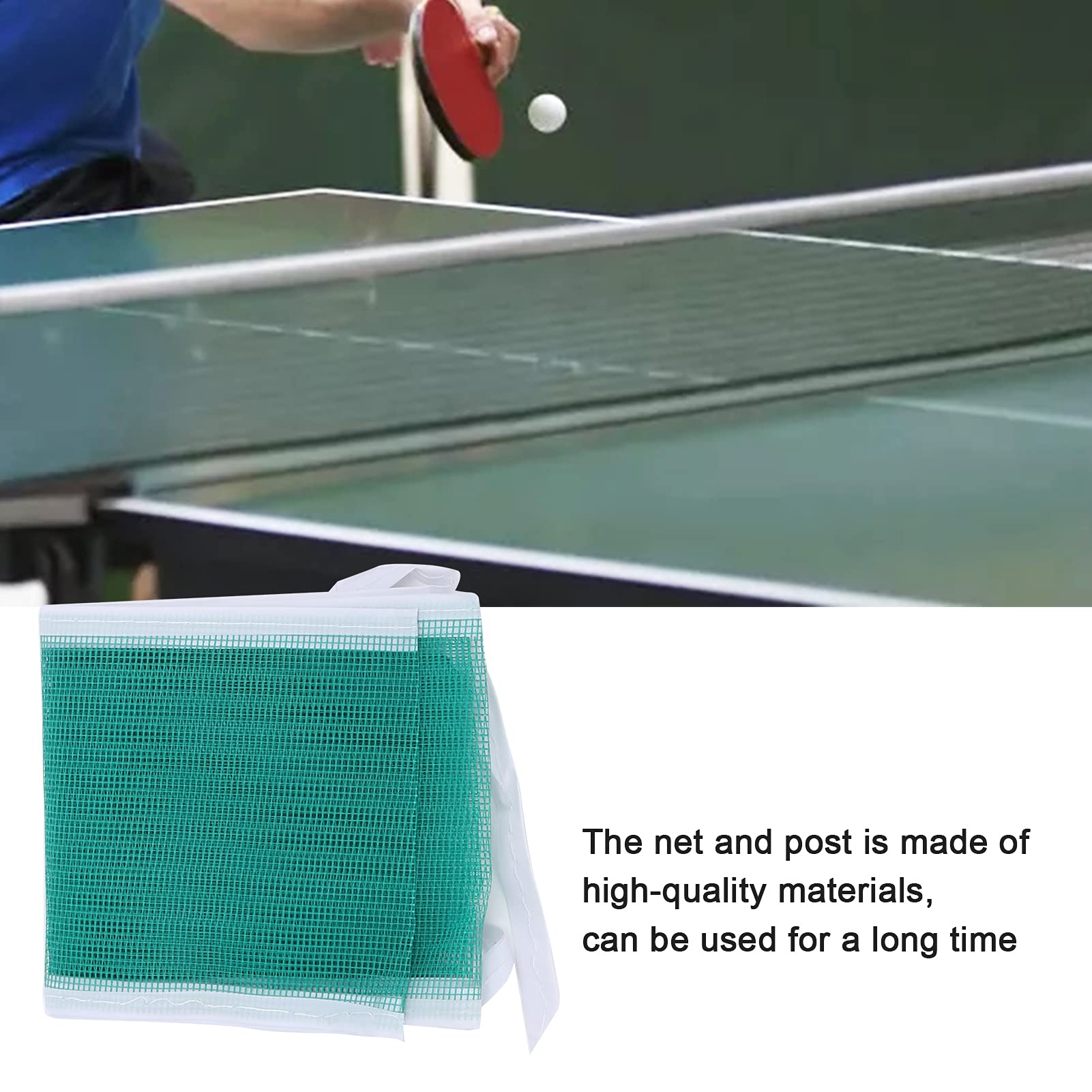 Premium Table Tennis Net Set with Posts & Mesh Balls - Professional Indoor/Outdoor Ping Pong Equipment for Backyard, Garage & Game Room Play