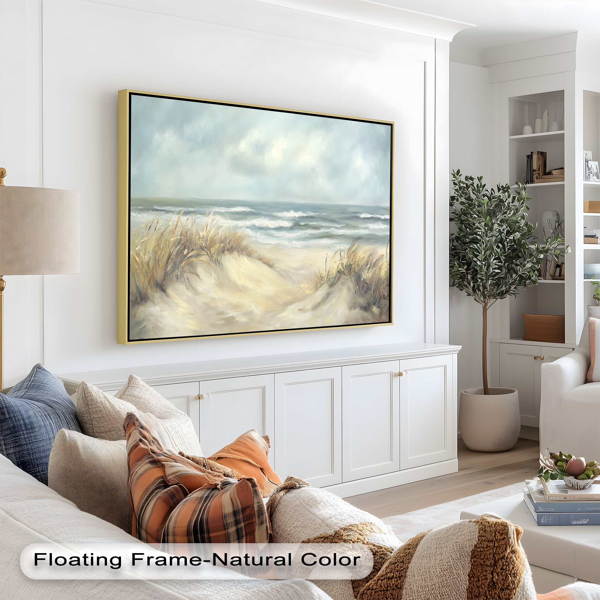 Coastal Dune Serenity - Hand Painted Beach Scene Oil Canvas Artwork for Living Room, Bedroom & Office Wall Decor | Ocean Landscape Painting | Coastal Home Decor Gift