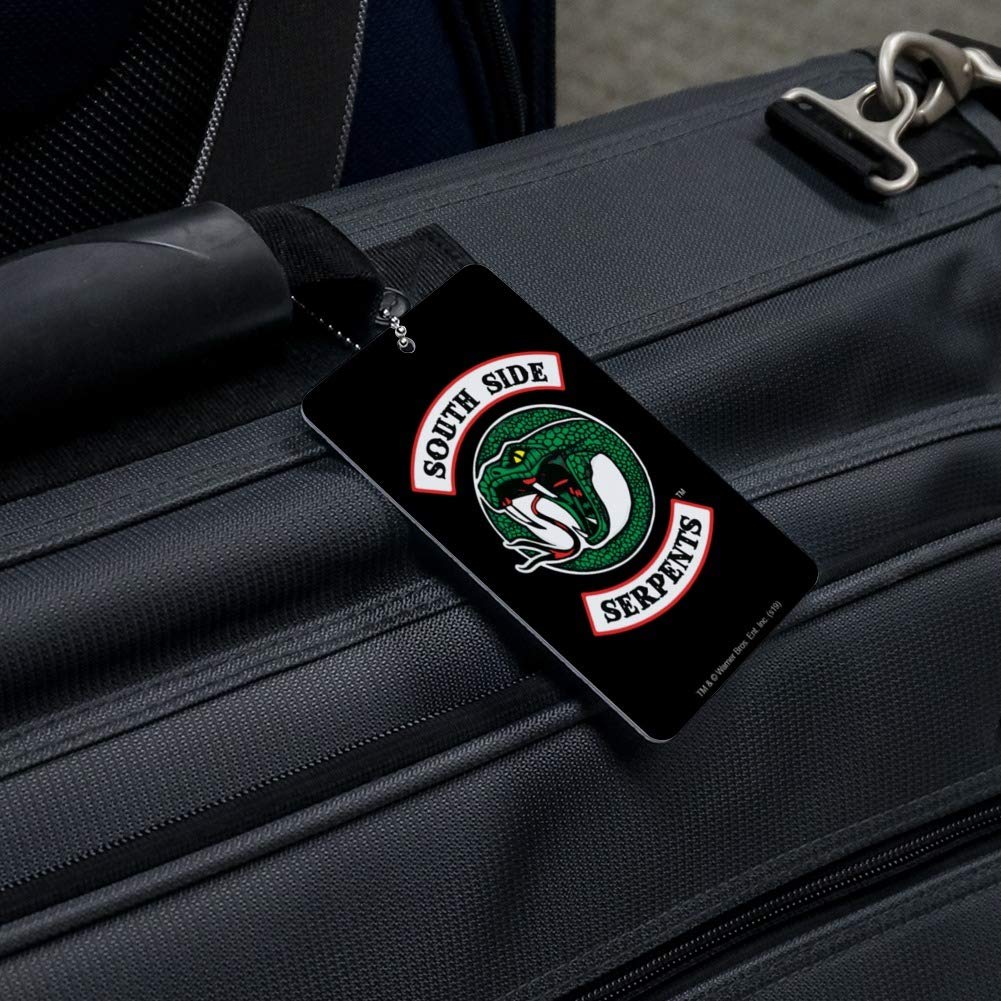 Riverdale South Side Serpents Themed Luggage Tag - Durable Suitcase ID Card for Carry-On Bags - Perfect for Travel, Cosplay, and TV Show Fans