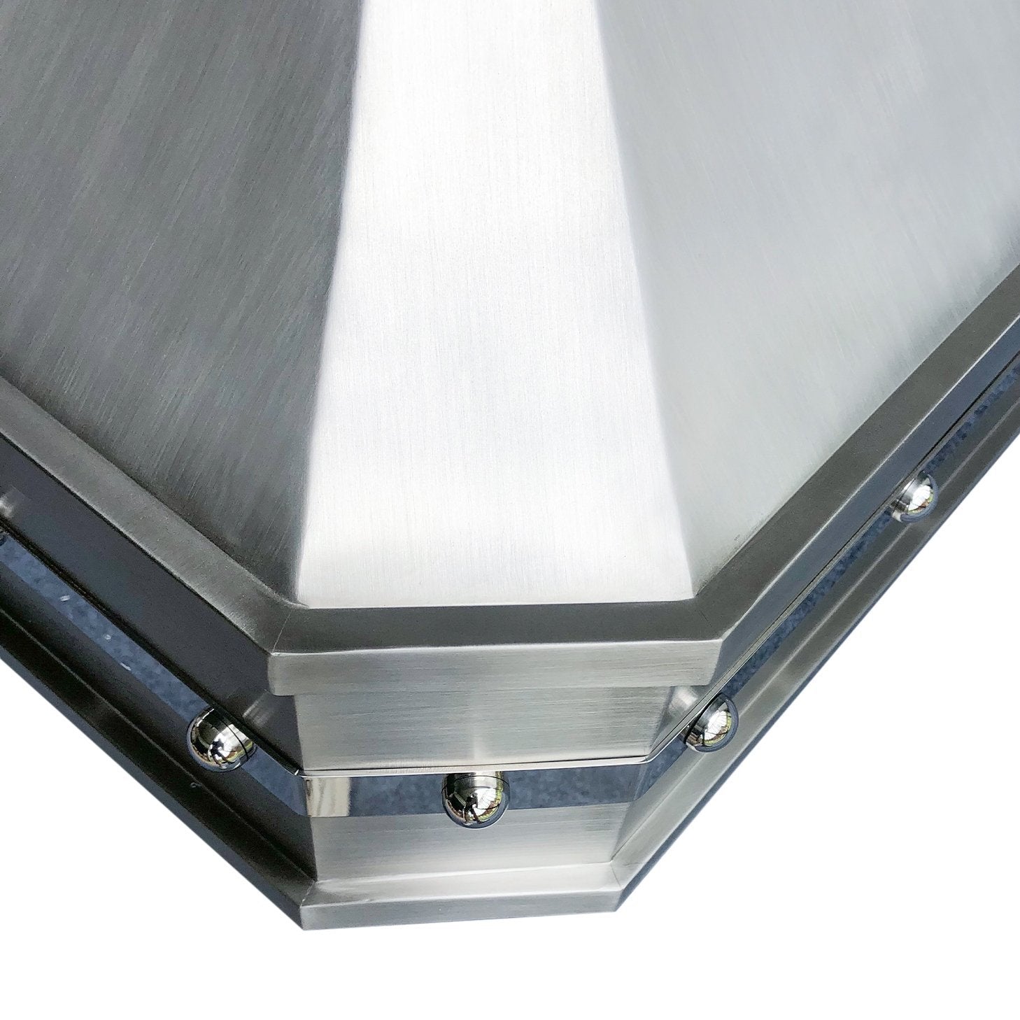 RHM Custom Stainless Steel Curved Range Hood with Bands - H3 Model for Chris - Perfect for Modern Kitchen Ventilation & Smoke Removal
