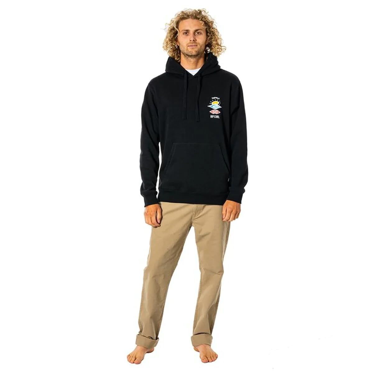 Rip Curl Men's Search Icon Pullover Hoodie - Comfortable & Stylish Fleece Sweatshirt for Surfing, Casual Wear & Outdoor Activities