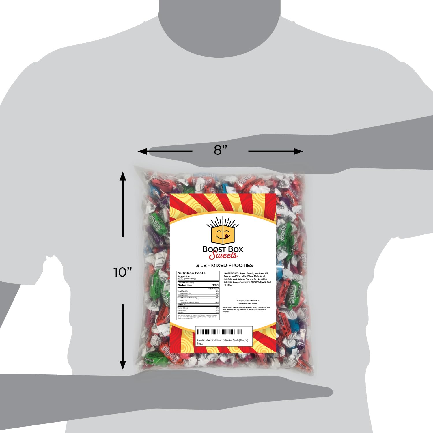Tootsie Frooties Candy Bulk 3 Pound Bag - Assorted Fruit Flavored Chewy Candy - Perfect for Halloween, Parties, and Office Treats