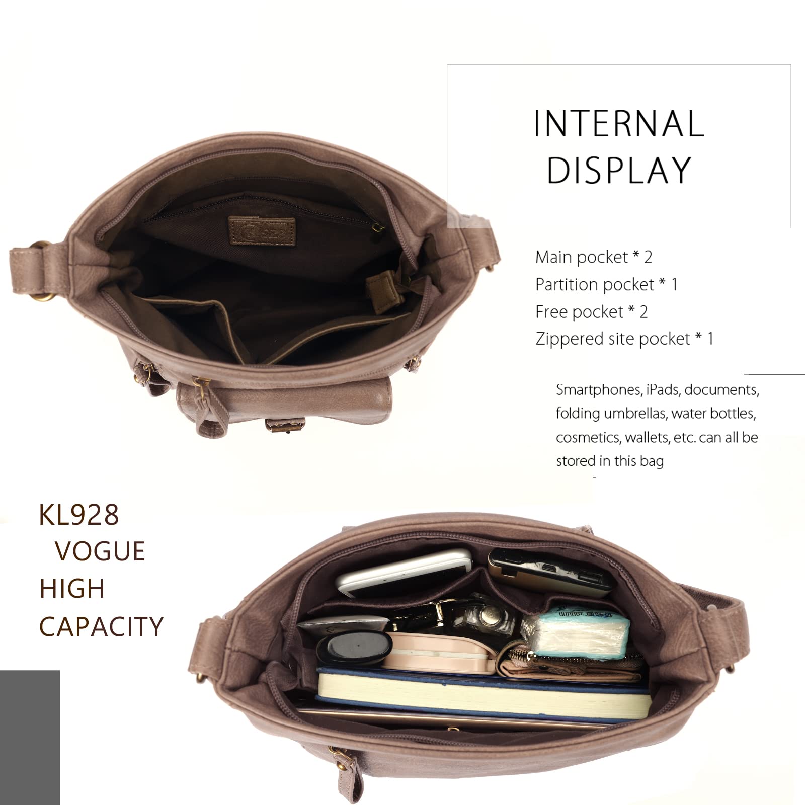 KL928 Women's Crossbody Purse - Stylish & Lightweight Shoulder Bag for Everyday Use, Travel, and Shopping