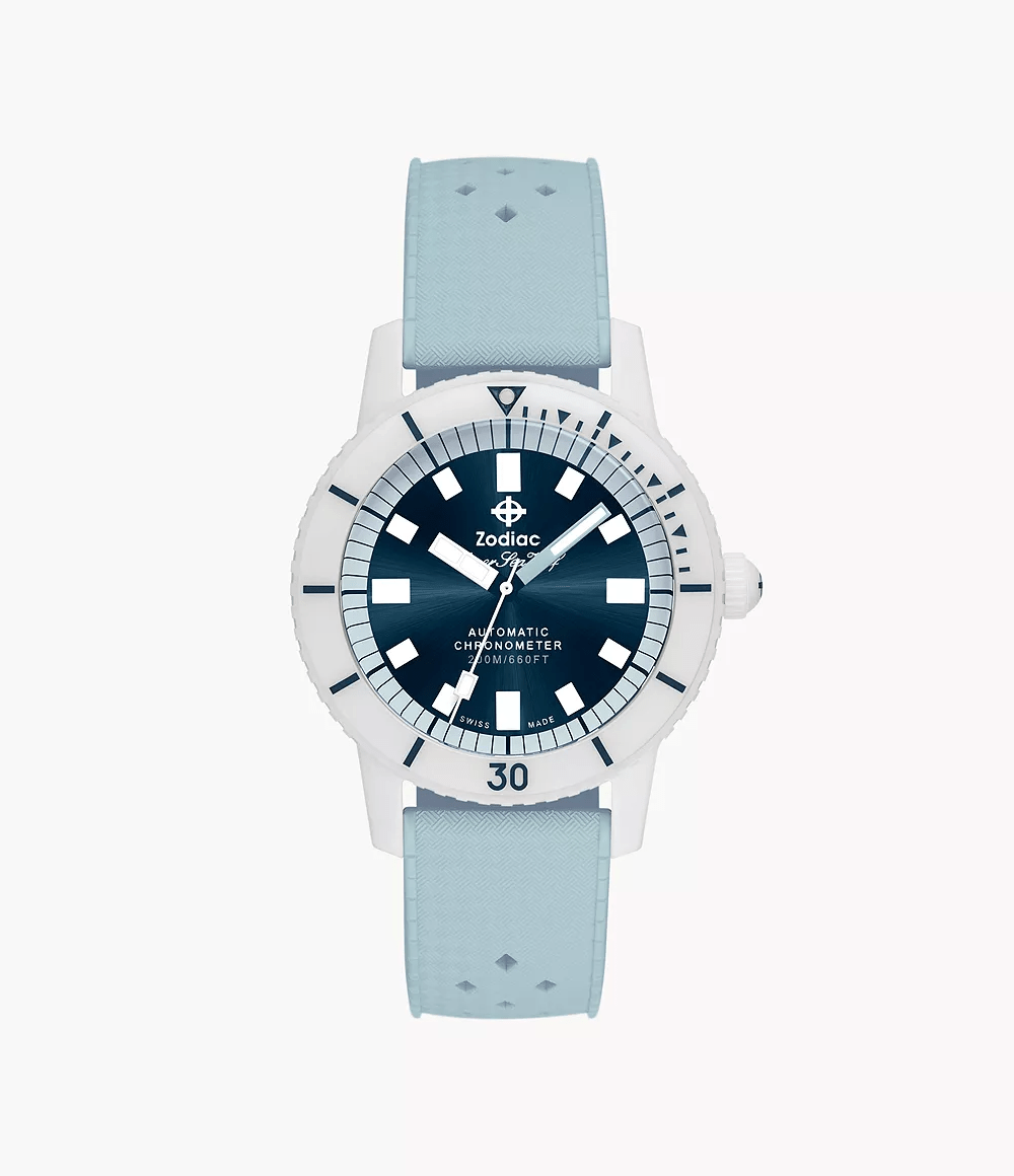 Zodiac Super Sea Wolf Ceramic Blue Automatic Men's Watch ZO9590 - Diver's Watch for Water Sports & Outdoor Adventures