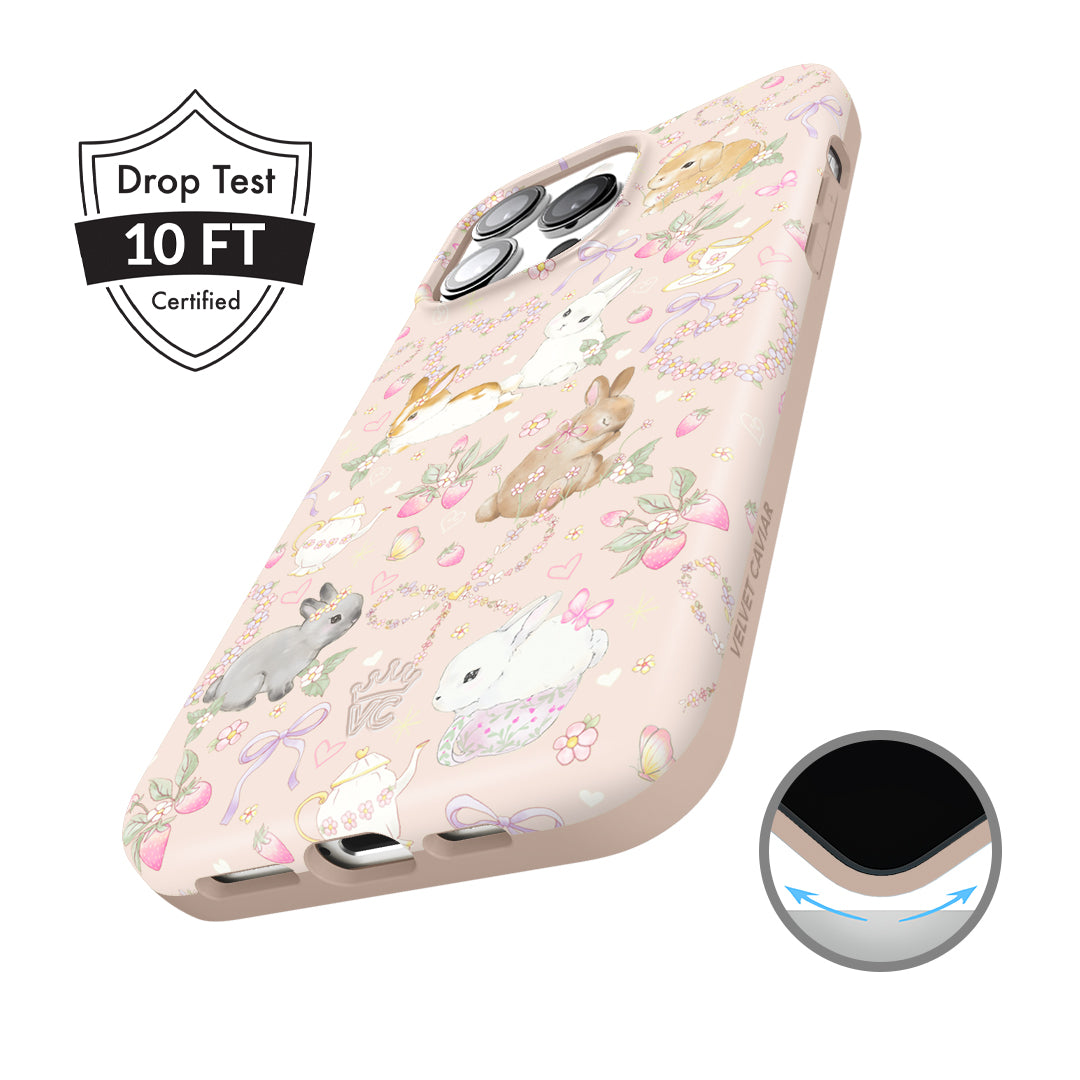 Cute Bunny & Bow iPhone Case - Adorable Animal Design Protective Cover for iPhone 13/12/11/Pro/Max - Perfect Gift for Girls, Teens & Women - Great for Everyday Use, School & Travel